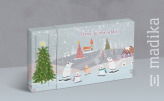 Adventskalender nach Maß mit 24 quadratischen Faltschachteln
