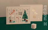 Adventskalender nach Maß mit 24 quadratischen Faltschachteln