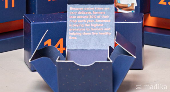 Adventskalender Buch bedruckte Faltschachtel