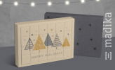 Adventskalender nach Maß mit 24 quadratischen Faltschachteln