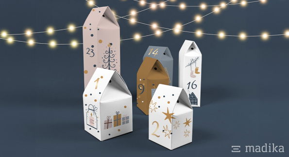 Adventskalender Haus bedruckt Adventskalender Haus bedruckt