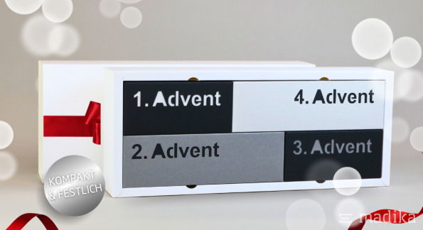 Adventskalender mit 4 Türchen lang