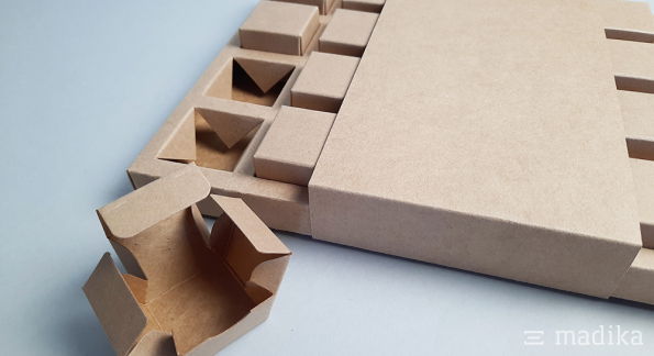 Adventskalender brauner Naturkarton