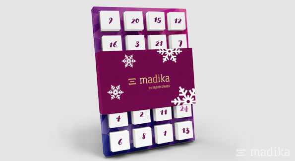 Adventskalender bedruckt und veredelt