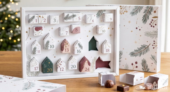 Weihnachtsdorf Adventskalender individuell bedruckt