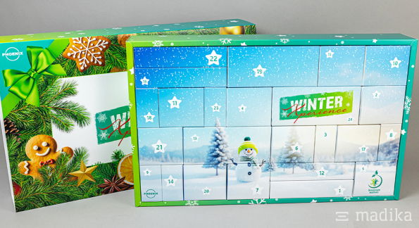 Adventskalender XXL mit winterlicher Bedruckung