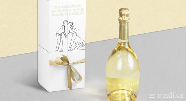 Champagner Verpackung zum Aufklappen