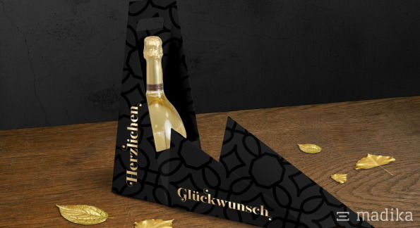 Champagner Verpackung Bedruckung