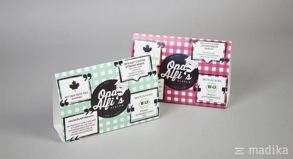 Dachaufsteller bunt bedruckt