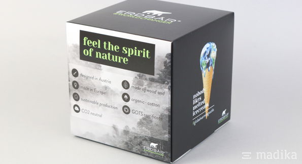 Dekowürfel Nature bedruckt