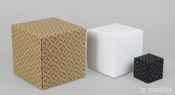 Dekowürfel verschiedene Kartonsorten