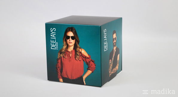 Dekowürfel Werbung Brillen