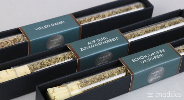 Bedruckte Etiketten für Kundengeschenk