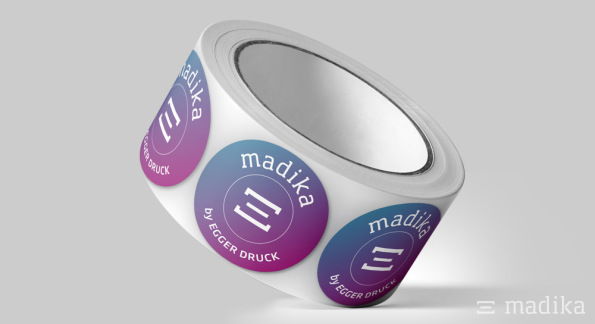 Individuell bedruckte Etiketten auf Rolle