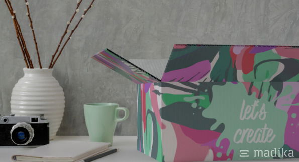 Bedruckter Versandkarton Fefco 0201