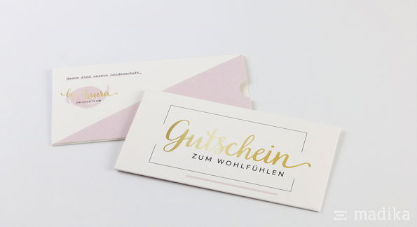 Flachkartonhülle Gutschein