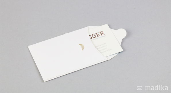 Flachkartonhülle Visitenkarte