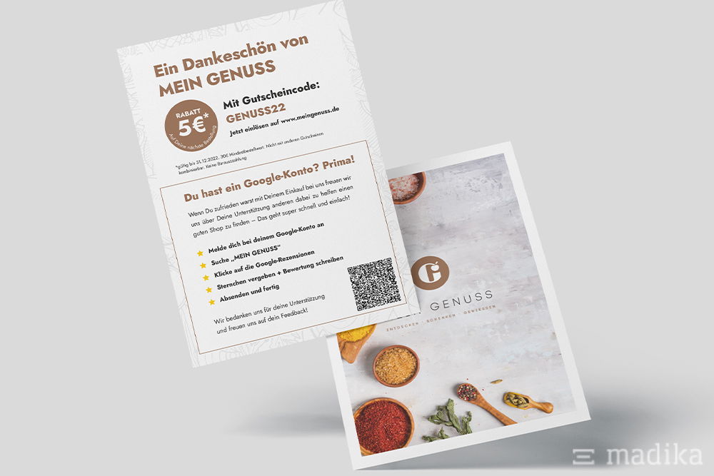 Karten nach Maß bedrucken lassen auf madika.de