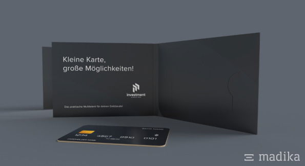 Kartenhalter mit Einstecklaschen Kartenhalter mit Einstecklaschen
