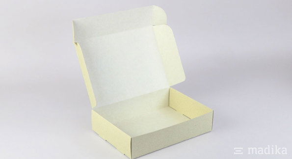 Klappschachtel gekrempelt Graskarton