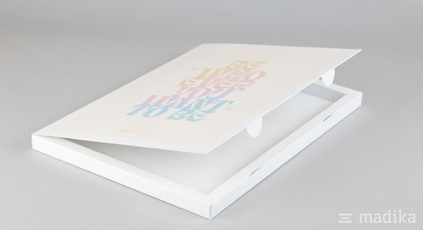 Klappschachtel Veredelung Deckel