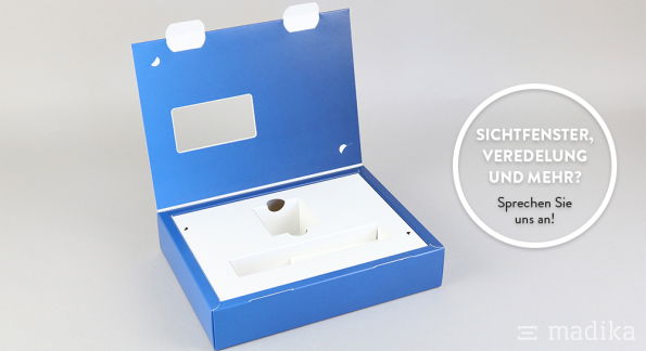 Klappdeckelschachtel Hohlwand mit Sichtfenster