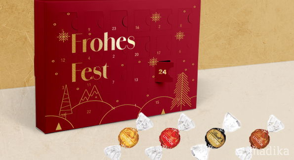 Adventskalender Lindt Lindor mit Pralinen