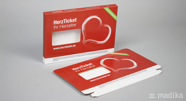 Mailing mit roter Bedruckung