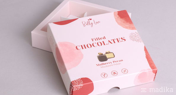 Bedruckte Pralinenverpackung