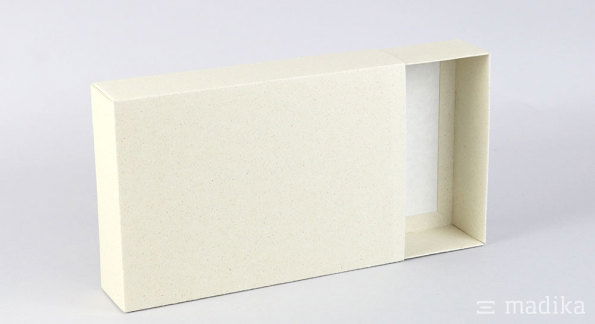 Schiebeschachtel gekrempelt Graspapier