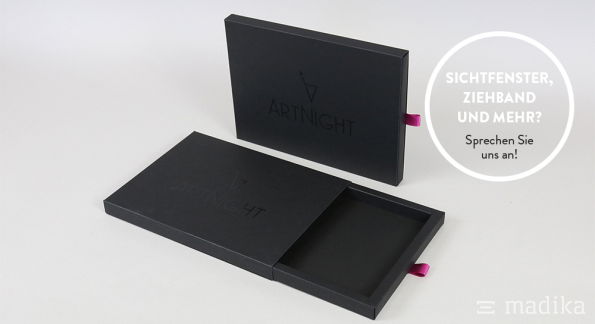 Schiebeschachteln Hohlwand geschlossen Ziehband