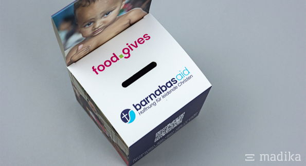 Spendenbox mit Baby bedruckt Spendenbox mit Baby bedruckt