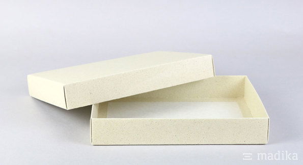 Stülpschachtel gekrempelt Graskarton