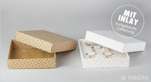 Stülpschachtel gekrempelt mit Inlay