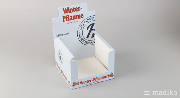 Thekendisplay bedruckt