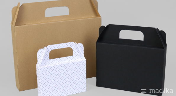 Tragegriffschachteln verschiedene Kartonsorten