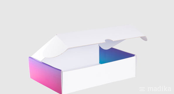 Versandkarton bedruckt geöffnet