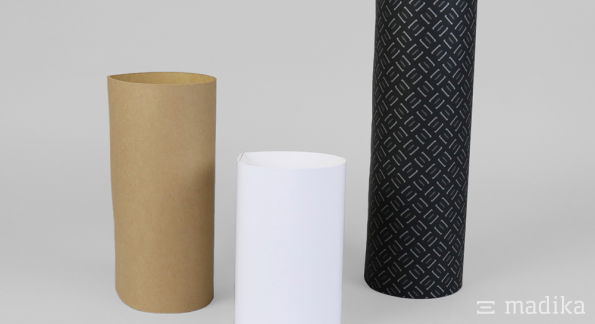 Zylinderaufsteller verschiedene Materialsorten