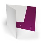 Präsentationsmappen geklebt Querformat - DIN A4 - Visitenkartenschlitz