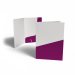 Präsentationsmappen geklebt Hochformat - DIN A5 Visitenkartenschlitz