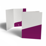 Präsentationsmappen geklebt Hochformat - DIN A3 - Visitenkartenschlitz