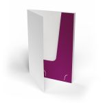 Präsentationsmappen geklebt Hochformat - DIN A4 - Visitenkartenschlitz