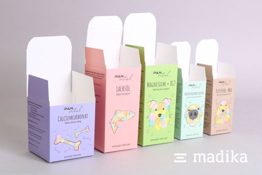 So vielfältig sind unsere Faltschachteln - ideal für ein buntes Sortiment. Faltschachteln bedruckt in verschiedenen Größen und Farben