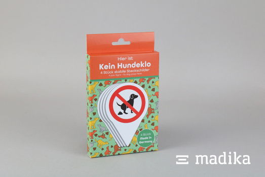 Bunt bedruckte Faltschachtel mit Eurolochaufhänger für kleine Steckschilder. Bunt bedruckte Faltschachtel mit Eurolochaufhänger g für kleine Steckschilder.