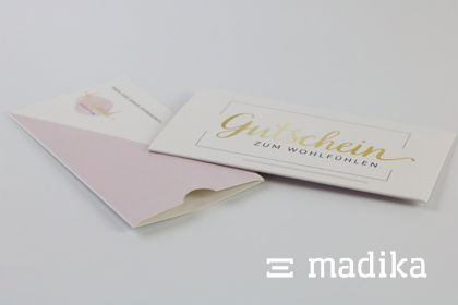 In modernen Pastelltönen bedruckte Flachkartonhüllen Flachkartonhüllen für Gutscheine