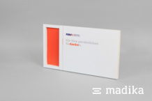 Mit einer Schiebeschachtel einfach mal "Danke" sagen! Beispiel einer Geschenkverpackung: Schiebeschachtel mit oranger Bedruckung