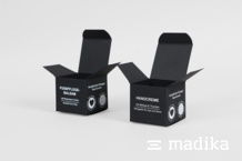 Faltschachteln mit weißem Druck - auffällige Erscheinung im Regal! Schwarzer Karton mit weißem Druck für Kosmetikverpackung