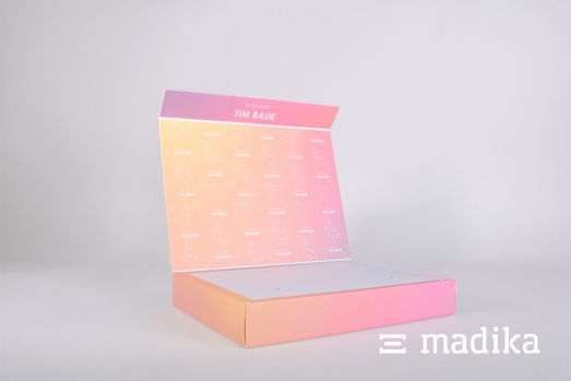Hochwertige Verpackung gesucht? Solch eine bedruckte Magnetschachtel eignet sich perfekt! Magnetschachtel bedruckt in moderner Farbpalette