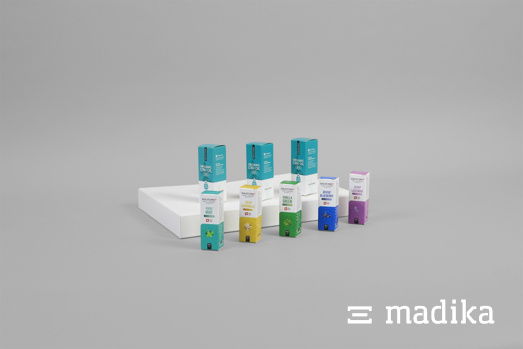 Faltschachteln mit bunter Bedruckung für CBD Öl Mehrere Faltschachteln mit bunter Bedruckung für CBD Öl