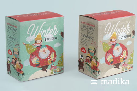 Faltschachtel bunt bedruckt für Filterkaffee Faltschachtel bunt bedruckt für Filterkaffee